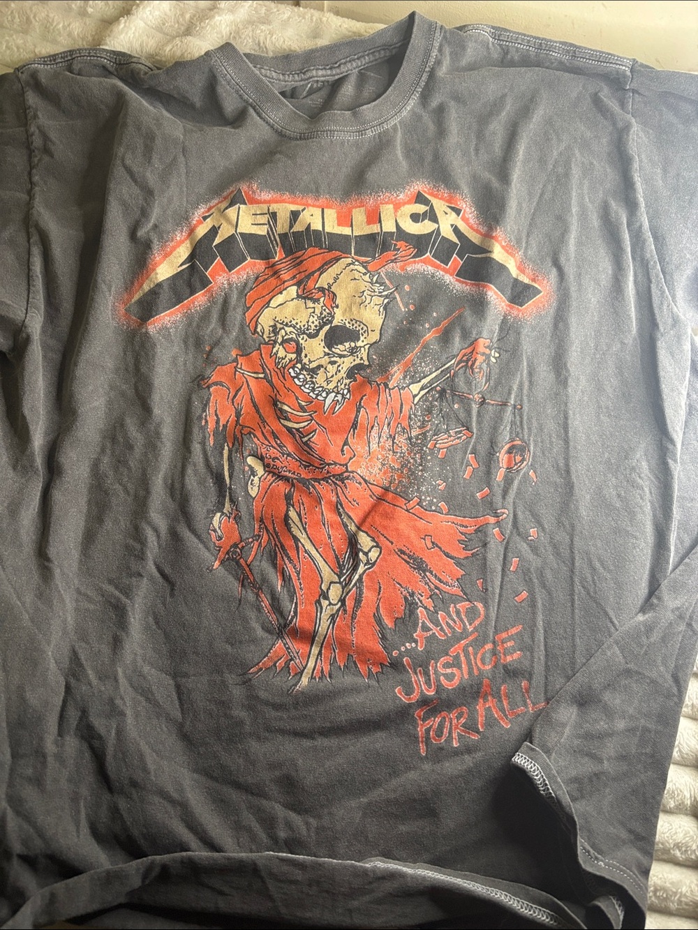 Metallica Graphic Short Sleeve Tee - Black with Red Print